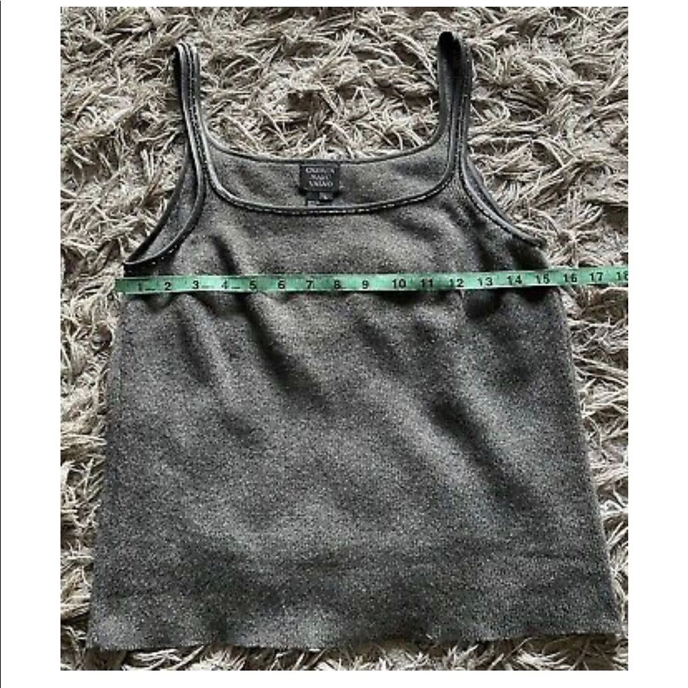 CARMEN MARC VALVO Signature Cashmere Tank Top - Picture 3 of 4